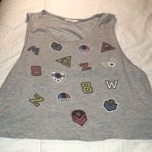A grey muscle tee